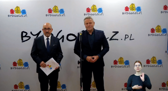 Kadr z konferencji prasowej UMB / mat. UMB.